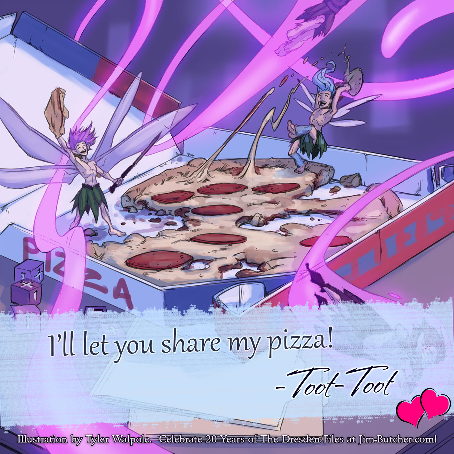 Toot-Toot: I'll let you share my pizza!